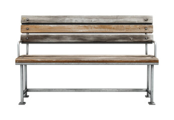 Bench design showcase urban furniture modern perspective, isolated on transparent background, png