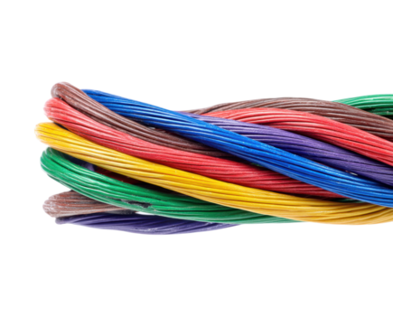 Colorful crafting wire twist activity creative bright, isolated on transparent background, png