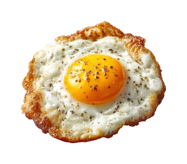Fried egg cooking process kitchen food bright, isolated on transparent background, png