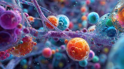 vibrant colorful spheres abstract art