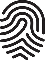 Silhouette of digital fingerprint representing biometric security, identity verification, and technology access.