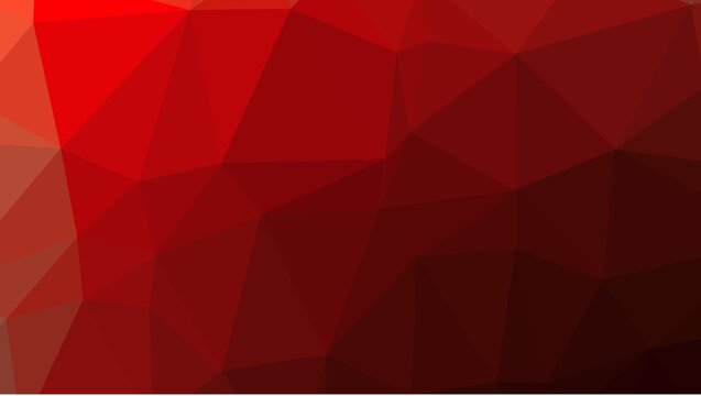 A geometric red background with triangles and varying shades of red creating a polygonal design effect - Powered by Adobe