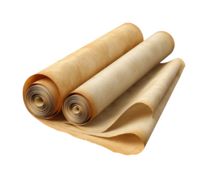 Artisan crafting paper rolls workshop product, isolated on transparent background, png
