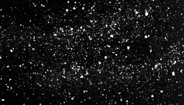 Abstract Snowflakes Against Black Background - Powered by Adobe