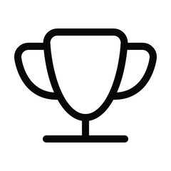 Outline trophy icon for prize, victory, and achievement.