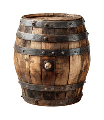 Fototapeta premium Crafting wooden barrels for wine storage vineyard still life rustic, isolated on transparent background, png