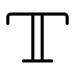 Outline type icon for text, writing, and typography.