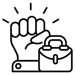 Trade Unions line icon