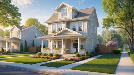 Residential Area, Landscaping, Architecture, Window, Door, Roof