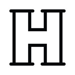 Outline heading icon for titles, text formatting, and sections.