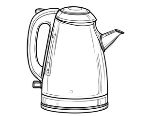 Fototapeta premium electric kettle isolated on white