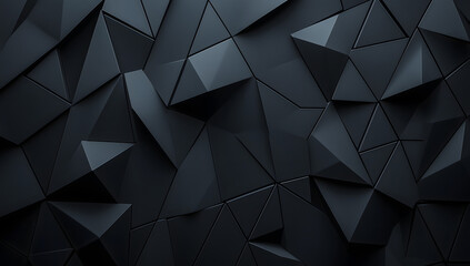 Obraz premium Minimalist Dark Triangular Texture for Futuristic Background. Generative AI