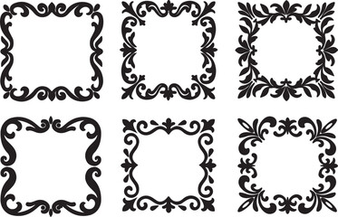 Elegant Ornamental Frame and Border Set