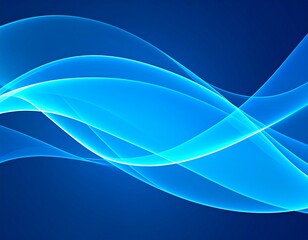 Naklejka premium Blue fractal glass gradient colorful wave blurred background