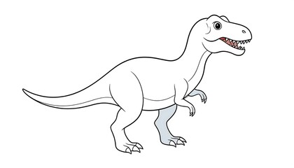 Fototapeta premium Simple T-Rex Coloring Page