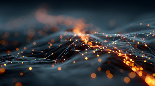 Big data technology data science analysis artificial intelligence generative ai deep learning machine learning algorithm neural flow network analytics innovation abstract futuristic. 3d rendering.