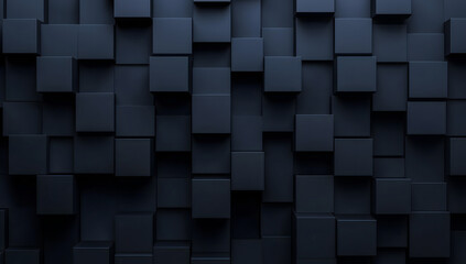 Abstract 3D Cubes Background in Dark Modern Design. Generative AI
