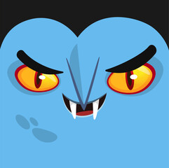 Cute cartoon vampire character design. Vector illustration for Halloween themed party decoration