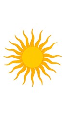 Simple yellow sun graphic