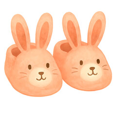 Obraz premium fluffy bunny slippers with cute ears