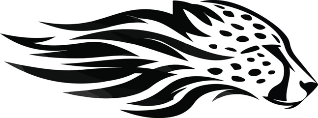 Abstract cheetah head graphic design