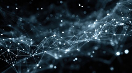 glowing network connections abstract art