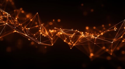 glowing orange network connections