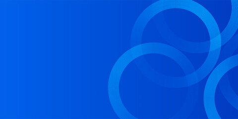 Blue gradient abstract circle shape background vector design