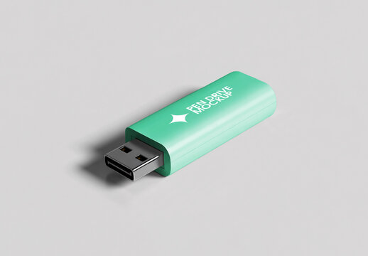 Editable USB Flash Pen Drive Mockup