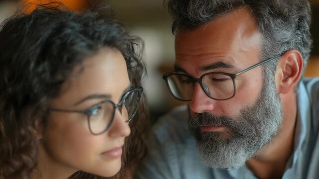 Two people engaged in conversation.