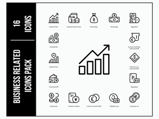 Financial Icon Set Vector | Banking, Money, Currency, Investment, Finance, Business, Accounting, Tax, Budget, Payment, Credit Card, Savings, Loan, Stock Market, Flat Icons for Apps, Web & Infographics