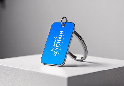 Rectangle Keychain Mockup