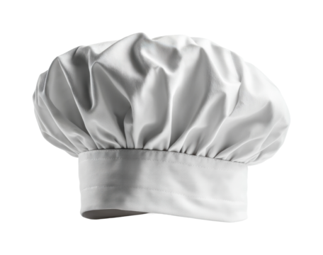 Chef hat display culinary product professional, isolated on transparent background, png