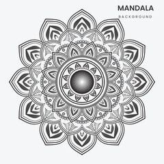 Black and White Mandala – Meditation and Relaxation Design