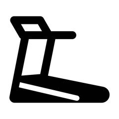 
Illustration showing a black icon of sports equipment from a gym, isolated on a white background