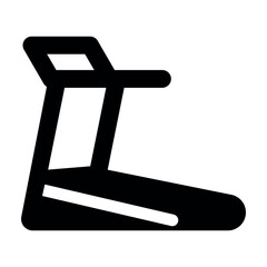 
Illustration showing a black icon of sports equipment from a gym, isolated on a white background