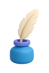 Quill and Inkwell High quality Realistic image