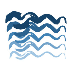 Blue ocean wave pattern abstract design illustration