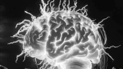 A scientific representation of electrical activity in the human brain