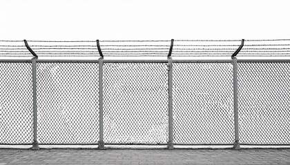 high resolution chain link fence security barrier metal mesh netting texture stock photo image background isolated on white background