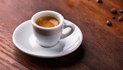 Fototapeta premium single espresso shot in white cup
