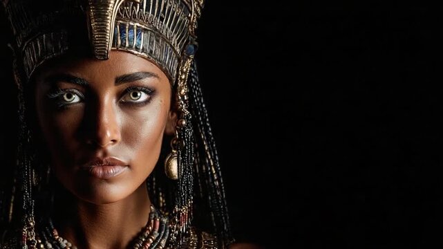 Woman in Ancient Egyptian Headdress