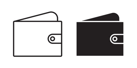Wallet icon Vector illustration stroke and fill on white background
