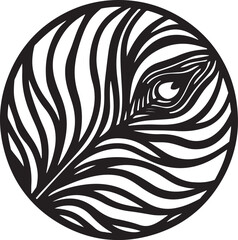 Intricate Circular Mandala Silhouette – Decorative Geometric Pattern Design