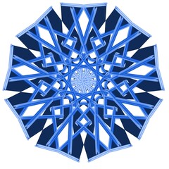 abstract circle mandala on white background