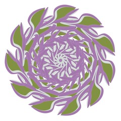abstract mandala floral on white background