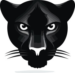 Black panther head illustration