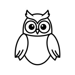 line art with owl