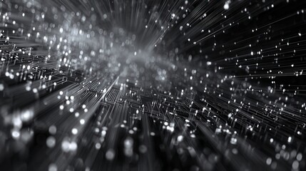 glowing lines digital circuit abstract