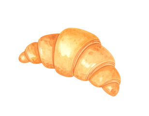 Watercolor Croissant Illustration